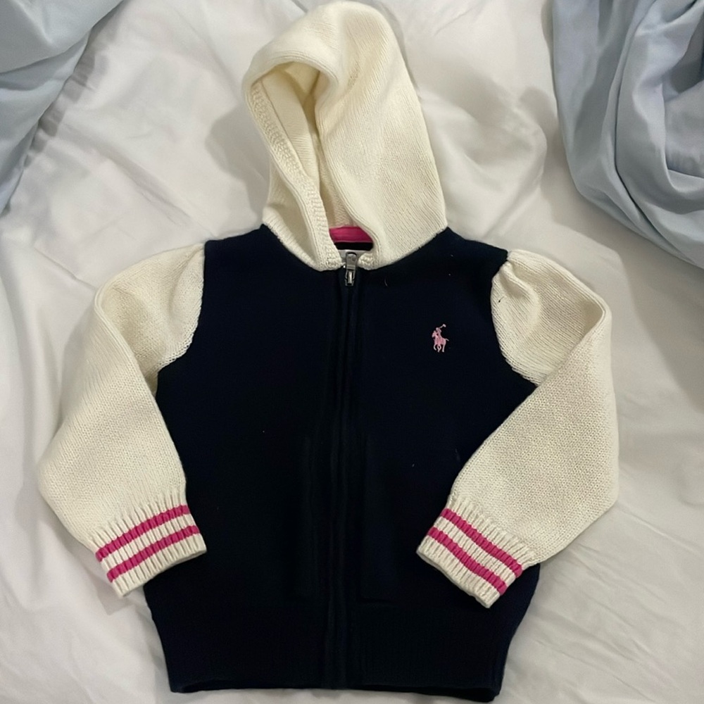 Ralph Lauren toddler girl 24m navy sweater